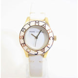 Marc Jacobs Blade White Dial White Leather Strap Watch for Women - MBM1098 Authentic Buy Shop Now