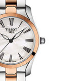 Tissot T Wave Mother of Pearl Dial Two Tone Steel Strap Watch For Women - T112.210.22.113.01 Authentic Buy Shop Now