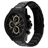 Tommy Hilfiger Clark Chronograph Black Dial Black Steel Strap Watch For Men - 1792081 Authentic Buy Shop Now