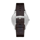 Emporio Armani Luigi Quartz Gray Dial Brown Leather Strap Watch For Men - AR1996 Authentic Buy Shop Now