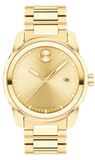 Movado Bold Verso Gold Dial Gold Steel Strap Watch for Men - 3600861 Authentic Buy Shop Now
