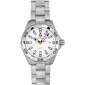 Tag Heuer Aquaracer Quartz White Dial Silver Steel Strap Watch for Men - WBD1111.BA0928 Authentic Buy Shop Now