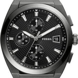 Fossil Everett Chronograph Grey Dial Brown Leather Strap Watch for Men - FS5799 Authentic Buy Shop Now
