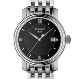 Tissot T Classic Bridgeport Black Dial Silver Steel Strap Watch For Men - T097.410.11.058.00 Authentic Buy Shop Now