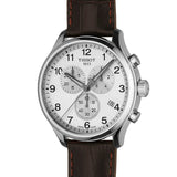 Tissot T Sport Chrono XL Classic Silver Dial Brown Leather Strap Watch For Men - T116.617.16.037.00 Authentic Buy Shop Now