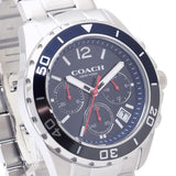 Coach Kent Chronograph Blue Dial Silver Steel Strap Watch for Men - 14602555 Authentic Buy Shop Now