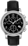 Tissot Dressport Diamonds Black Dial Black Leather Strap Watch for Women - T050.217.16.057.01 Authentic Buy Shop Now