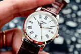 Tissot T Classic Dream White Dial Brown Leather Strap Watch for Men - T033.410.16.013.01 Authentic Buy Shop Now