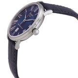 Tissot Carson Premium Powermatic 80 Blue Dial Blue Leather Strap Watch For Men - T122.407.16.043.00 Authentic Buy Shop Now