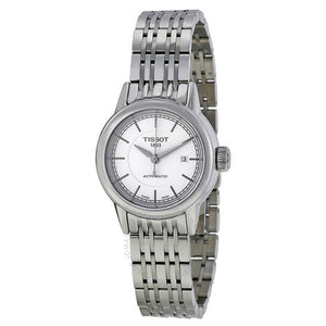 Tissot T Classic Carson Automatic White Dial Silver Steel Strap Watch For Women - T085.207.11.011.00 Authentic Buy Shop Now