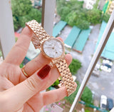 Tissot T Classic Carson Premium White Dial Rose Gold Steel Strap Watch for Women - T122.207.33.031.00 Authentic Buy Shop Now