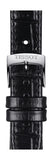 Tissot Carson Premium Lady Silver Dial Black Leather Strap Watch For Women - T122.210.16.033.00 Authentic Buy Shop Now