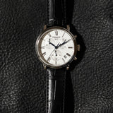 Tissot Carson Premium Chronograph Silver Dial Black Leather Strap Watch For Men - T122.417.16.033.00 Authentic Buy Shop Now