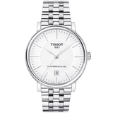 Tissot T Classic Carson Premium Powermatic 80 White Dial Silver Steel Strap Watch For Men - T122.407.11.031.00 Authentic Buy Shop Now
