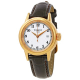 Tissot Carson White Dial Brown Leather Strap Watch For Women - T085.210.36.012.00 Authentic Buy Shop Now