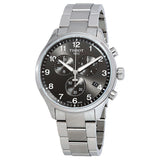 Tissot T Classic Chrono XL Black Dial Silver Steel Strap Watch For Men - T116.617.11.057.01 Authentic Buy Shop Now