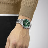 Tissot Chrono XL Classic Green Dial Silver Steel Strap Watch for Men - T116.617.11.092.00 Authentic Buy Shop Now