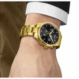 Tissot Chrono XL Classic Black Dial Gold Steel Strap Watch for Men - T116.617.33.051.00 Authentic Buy Shop Now