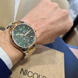 Tissot T Sport Chrono XL Classic Green Dial Two Tone Steel Strap Watch for Men - T116.617.22.091.00 Authentic Buy Shop Now
