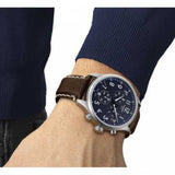 Tissot Chrono XL Vintage Blue Dial Brown Leather Strap Watch For Men - T116.617.16.042.00 Authentic Buy Shop Now