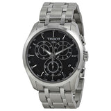 Tissot Couturier Chronograph Black Dial Silver Steel Strap Watch For Men - T035.617.11.051.00 Authentic Buy Shop Now