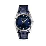 Tissot Couturier Lady Blue Dial Blue Leather Strap Watch for Women - T035.210.16.041.00 Authentic Buy Shop Now