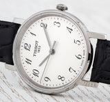 Tissot T Classic Desire White Dial Black Leather Strap Watch For Men - T52.1.421.12 Authentic Buy Shop Now