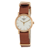 Tissot Everytime Desire White Dial Maroon NATO Strap Watch for Women - T109.210.37.031.00 Authentic Buy Shop Now