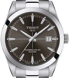Tissot Gentleman Powermatic 80 Silicium Black Dial Silver Steel Strap Watch For Men - T127.407.11.061.01 Authentic Buy Shop Now