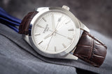 Tissot Gentlemen Silver Dial Brown Leather Strap Watch for Men - T127.410.16.031.01 Authentic Buy Shop Now