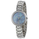 Tissot T Lady Flamingo Mother of Pearl Blue Dial Silver Steel Strap Watch For Women - T094.210.11.121.00 Authentic Buy Shop Now