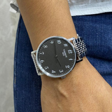 Tissot T Classic Everytime Quartz Black Dial Silver Steel Strap Watch for Men - T109.410.11.072.00 Authentic Buy Shop Now