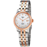 Tissot Le Locle Automatic Diamonds Mother of Pearl White Dial Two Tone Steel Strap Watch For Women - T006.207.22.116.00 Authentic Buy Shop Now