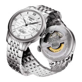 Tissot Le Locle Automatic Double Happiness Lady Silver Dial Silver Steel Strap Watch For Women - T41.1.183.35 Authentic Buy Shop Now