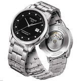 Tissot T Classic Luxury Powermatic 80 Black Dial Silver Steel Strap Watch For Men - T086.408.11.056.00 Authentic Buy Shop Now