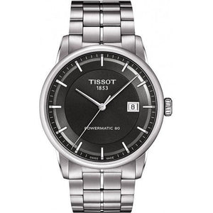 Tissot Luxury Powermatic 80 Black Dial Silver Steel Strap Watch for Men - T086.407.11.201.02 Authentic Buy Shop Now