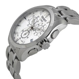 Tissot T Classic Couturier Chronograph White Dial Silver Steel Strap Watch For Men - T101.617.11.031.00 Authentic Buy Shop Now