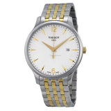 Tissot T Classic Tradition White Dial Two Tone Mesh Bracelet Watch For Men - T063.610.22.037.00 Authentic Buy Shop Now
