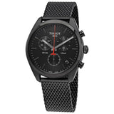 Tissot T Classic PR 100 Chronograph Black Dial Black Mesh Bracelet Watch For Men - T101.417.33.051.00 Authentic Buy Shop Now