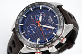 Tissot PRS 516 Chronograph Blue Dial Brown Leather Strap Watch For Men - T100.417.16.041.00 Authentic Buy Shop Now