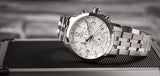 Tissot T Sport PRC 200 Chronograph White Dial Silver Steel Strap Watch For Men - T114.417.11.037.00 Authentic Buy Shop Now