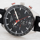 Tissot PRS 516 Chronograph Black Dial Black Leather Strap Watch For Men - T100.417.16.051.00 Authentic Buy Shop Now