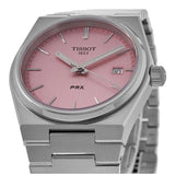 Tissot PRX Quartz Pink Dial Silver Steel Strap Watch for Women - T137.210.11.331.00 Authentic Buy Shop Now
