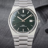 Tissot PRX Powermatic 80 Green Dial Silver Steel Strap Watch For Men - T137.407.11.091.00 Authentic Buy Shop Now