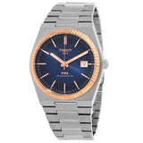 Tissot PRX Powermatic 80 Automatic 18K Gold Blue Dial Silver Steel Strap Watch for Men - T931.407.41.041.00 Authentic Buy Shop Now