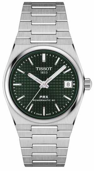 Tissot PRX Powermatic 80 Green Dial Silver Steel Strap Watch for Men - T137.207.11.091.00 Authentic Buy Shop Now