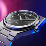 Tissot PRX Quartz Black Dial Silver Steel Strap Watch For Men - T137.410.11.051.00 Authentic Buy Shop Now