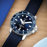 Tissot Seastar 1000 Powermatic 80 Silicium Blue Dial Blue Nylon Strap Watch For Men - T120.407.17.041.01 Authentic Buy Shop Now