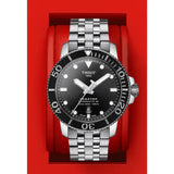Tissot Seastar 1000 Powermatic 80 Black Dial Silver Steel Strap Watch For Men - T120.407.11.051.00 Authentic Buy Shop Now