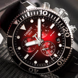 Tissot Seastar 1000 Chronograph Red Dial Black Rubber Strap Watch For Men - T120.417.17.421.00 Authentic Buy Shop Now